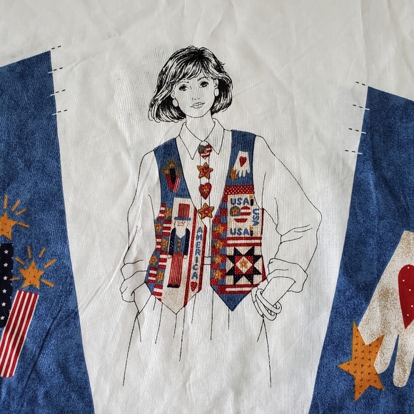 Cranston VIP Dream Spinners Americana Vest Fabric pattern Panel cut and sew - Picture 7 of 7